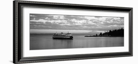 Ferry in the Sea, Bainbridge Island, Seattle, Washington State, USA-null-Framed Photographic Print