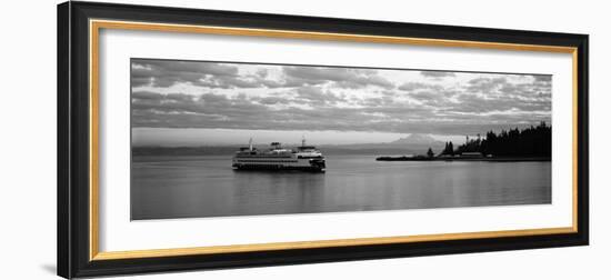 Ferry in the Sea, Bainbridge Island, Seattle, Washington State, USA-null-Framed Photographic Print