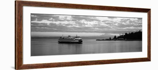 Ferry in the Sea, Bainbridge Island, Seattle, Washington State, USA-null-Framed Photographic Print