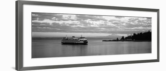 Ferry in the Sea, Bainbridge Island, Seattle, Washington State, USA-null-Framed Photographic Print