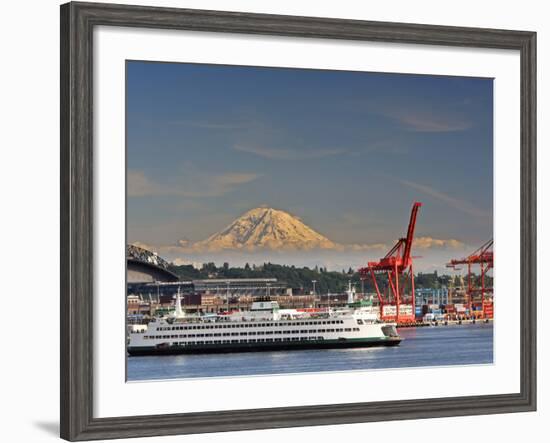 Ferry Leaving Seattle, Seattle, Washington, USA-Richard Duval-Framed Photographic Print