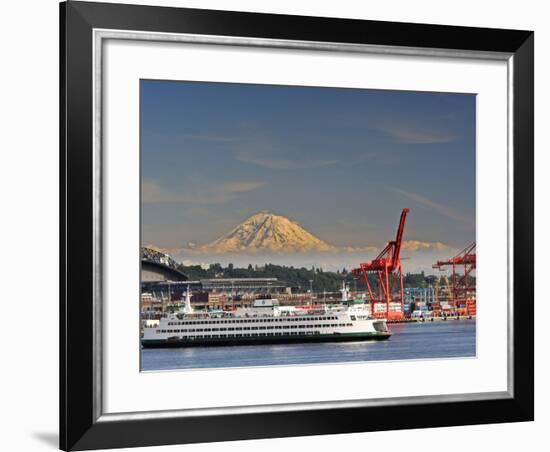 Ferry Leaving Seattle, Seattle, Washington, USA-Richard Duval-Framed Photographic Print