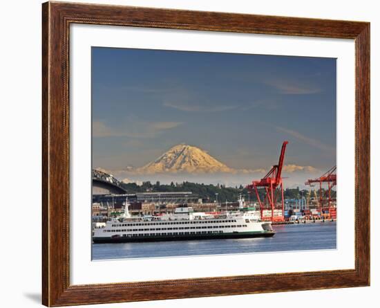 Ferry Leaving Seattle, Seattle, Washington, USA-Richard Duval-Framed Photographic Print