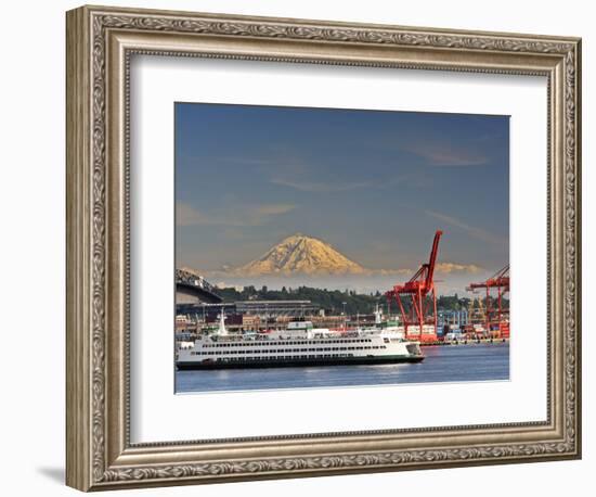 Ferry Leaving Seattle, Seattle, Washington, USA-Richard Duval-Framed Photographic Print