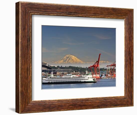 Ferry Leaving Seattle, Seattle, Washington, USA-Richard Duval-Framed Photographic Print