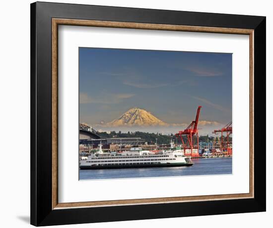 Ferry Leaving Seattle, Seattle, Washington, USA-Richard Duval-Framed Photographic Print