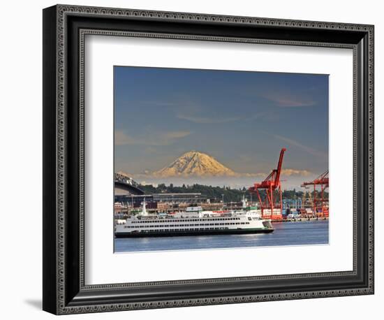 Ferry Leaving Seattle, Seattle, Washington, USA-Richard Duval-Framed Photographic Print