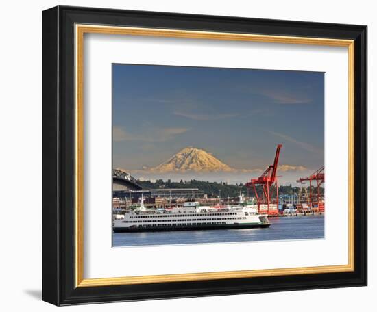 Ferry Leaving Seattle, Seattle, Washington, USA-Richard Duval-Framed Photographic Print