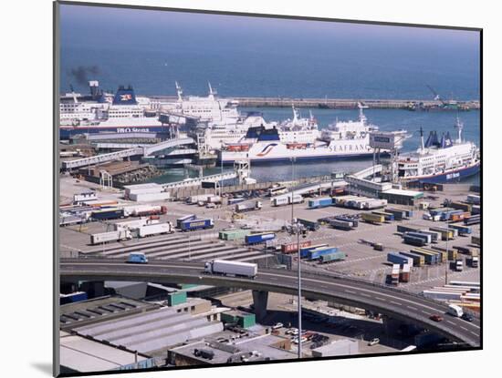 Ferry Terminal at Dover Harbour, Kent, England, United Kingdom-Ian Griffiths-Mounted Photographic Print