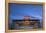 Ferry terminal at dusk, Jack London Square, Oakland, Alameda County, California, USA-Panoramic Images-Framed Premier Image Canvas