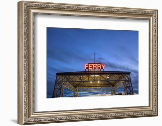 Ferry terminal at dusk, Jack London Square, Oakland, Alameda County, California, USA-Panoramic Images-Framed Photographic Print