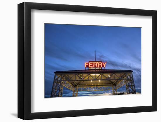 Ferry terminal at dusk, Jack London Square, Oakland, Alameda County, California, USA-Panoramic Images-Framed Photographic Print