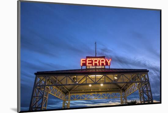Ferry terminal at dusk, Jack London Square, Oakland, Alameda County, California, USA-Panoramic Images-Mounted Photographic Print