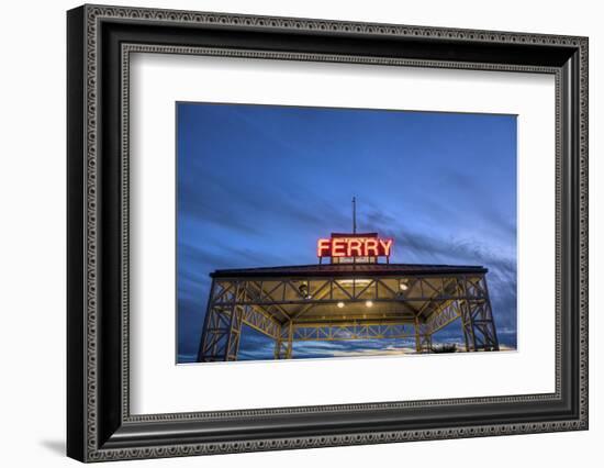 Ferry terminal at dusk, Jack London Square, Oakland, Alameda County, California, USA-Panoramic Images-Framed Photographic Print