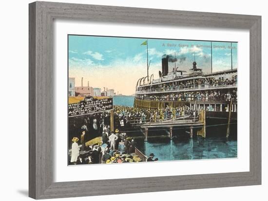 Ferry to Mackinac, Detroit, Michigan-null-Framed Art Print