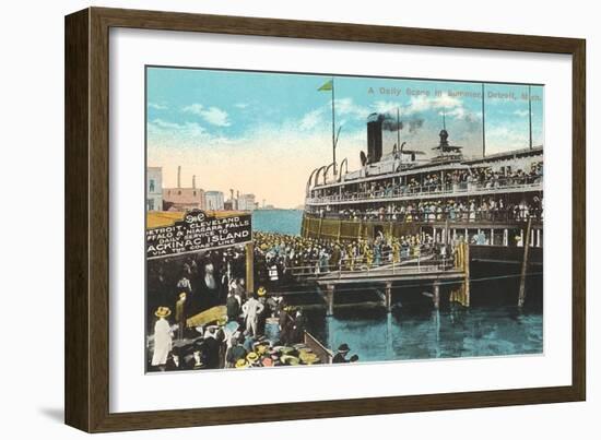 Ferry to Mackinac, Detroit, Michigan-null-Framed Art Print