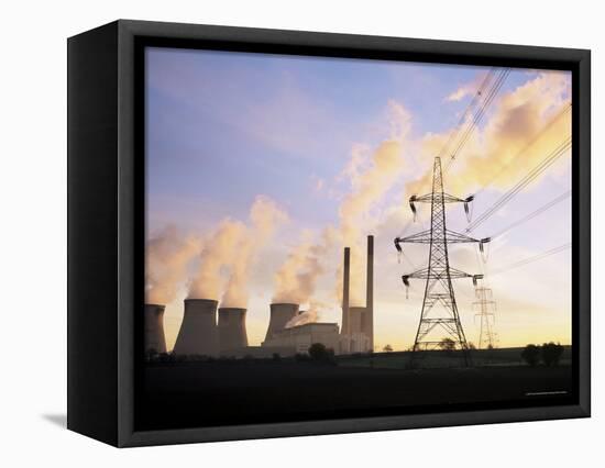 Ferrybridge Power Station, North Yorkshire, England, United Kingdom-Roy Rainford-Framed Premier Image Canvas