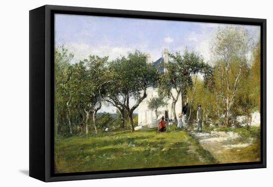 Fervaques, Garden and House of Monsieur Jacquette, 1877-Eugène Boudin-Framed Premier Image Canvas