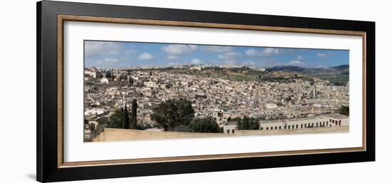 Fes seen from south, Moulay Yacoub Province, Fes-Boulemane, Morocco-null-Framed Photographic Print