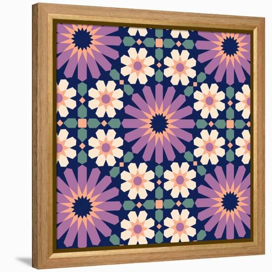 Fes Tile Nightfall-null-Framed Premier Image Canvas