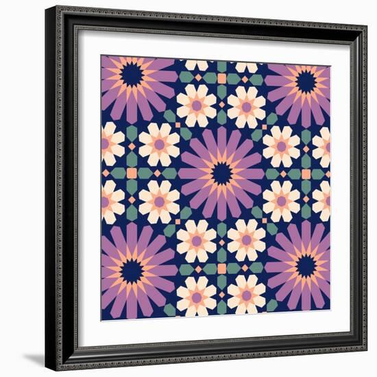 Fes Tile Nightfall-null-Framed Giclee Print