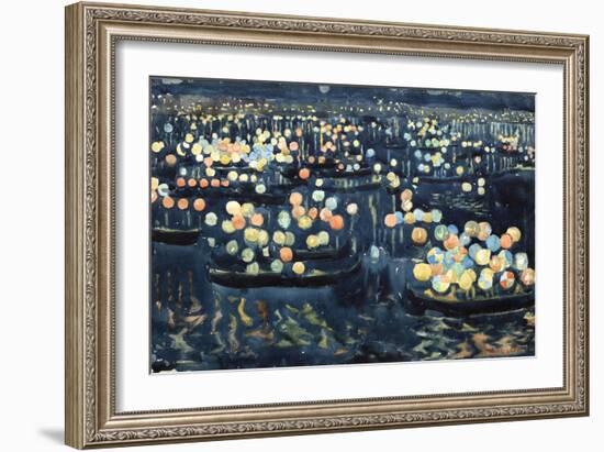 Festa Del Redentore (Festival of Light, Venice)-Maurice Brazil Prendergast-Framed Premium Giclee Print