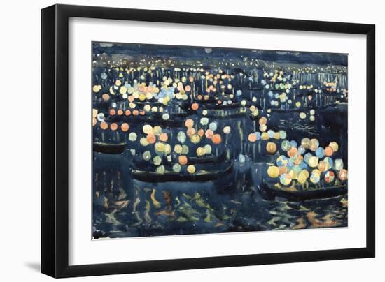 Festa Del Redentore (Festival of Light, Venice)-Maurice Brazil Prendergast-Framed Giclee Print