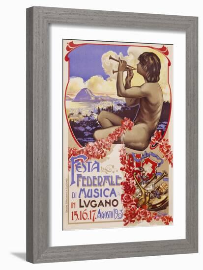 Festa Federale Di Musica in Lugano Poster-null-Framed Giclee Print