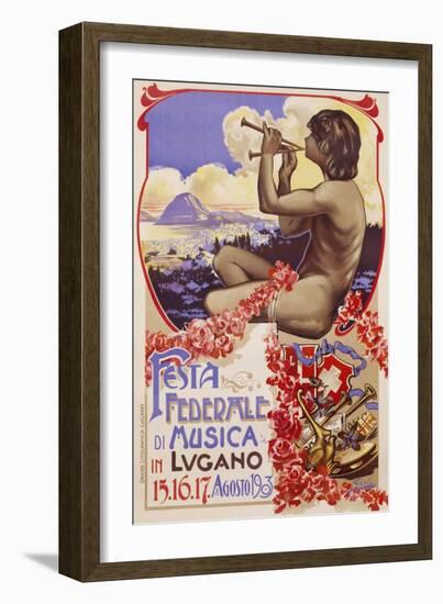 Festa Federale Di Musica in Lugano Poster-null-Framed Giclee Print