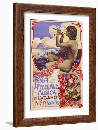 Festa Federale Di Musica in Lugano Poster-null-Framed Giclee Print