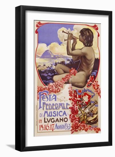 Festa Federale Di Musica in Lugano Poster-null-Framed Giclee Print