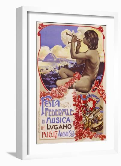 Festa Federale Di Musica in Lugano Poster-null-Framed Giclee Print