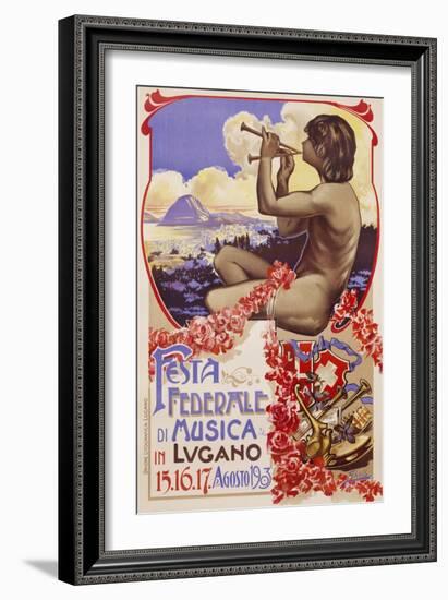 Festa Federale Di Musica in Lugano Poster-null-Framed Giclee Print