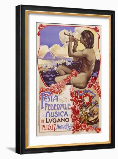 Festa Federale Di Musica in Lugano Poster-null-Framed Giclee Print