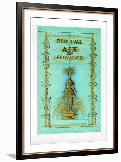 Festival Aix en Provence-Jean Carzou-Framed Collectable Print