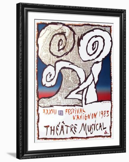 Festival D'Avignon 1973-Pierre Alechinsky-Framed Premium Edition