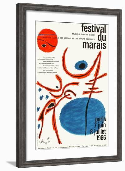 Festival du Marais-Gustave Singier-Framed Collectable Print