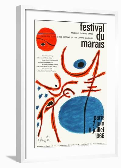 Festival du Marais-Gustave Singier-Framed Collectable Print