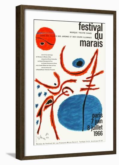 Festival du Marais-Gustave Singier-Framed Collectable Print