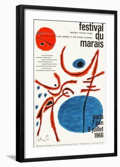 Festival du Marais-Gustave Singier-Framed Collectable Print