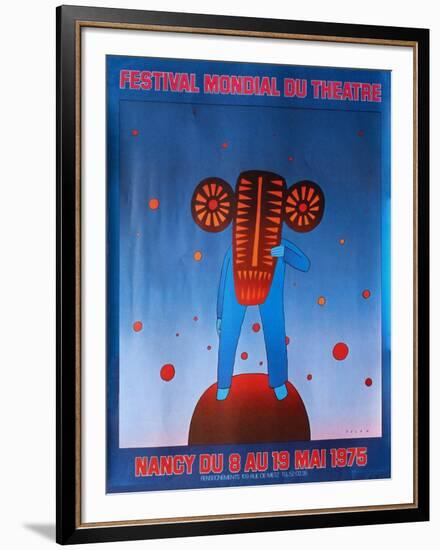 Festival du théâtre Nancy 1975-Jean Michel Folon-Framed Premium Edition