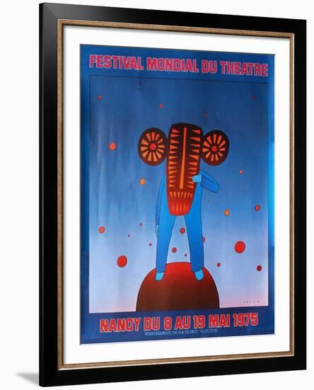 Festival du théâtre Nancy 1975-Jean Michel Folon-Framed Premium Edition