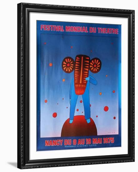 Festival du théâtre Nancy 1975-Jean Michel Folon-Framed Premium Edition