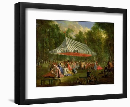 Festival Given by the Prince of Conti to the Prince of Brunswick-Lunebourg at L'Isle-Adam, 1766-Michel Barthélémy Ollivier-Framed Premium Giclee Print