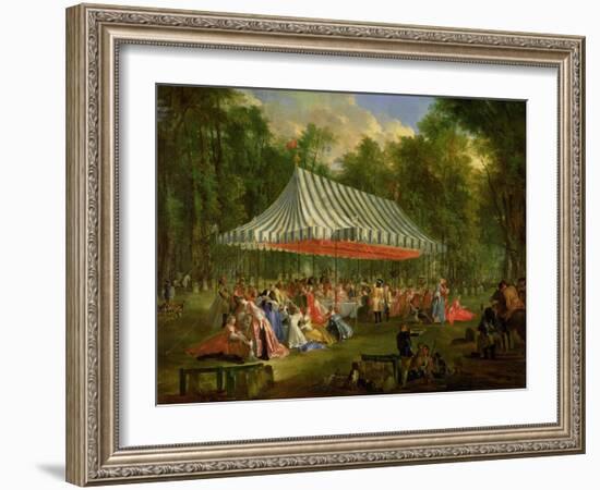 Festival Given by the Prince of Conti to the Prince of Brunswick-Lunebourg at L'Isle-Adam, 1766-Michel Barthélémy Ollivier-Framed Giclee Print