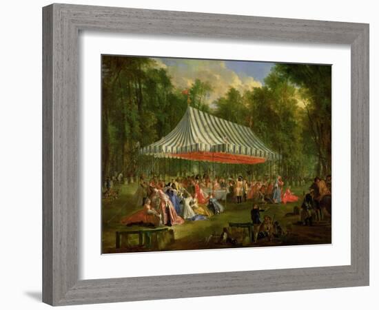 Festival Given by the Prince of Conti to the Prince of Brunswick-Lunebourg at L'Isle-Adam, 1766-Michel Barthélémy Ollivier-Framed Giclee Print
