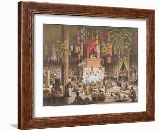 Festival in a Pagoda at Ngong Kair, Laos-Louis Delaporte-Framed Giclee Print