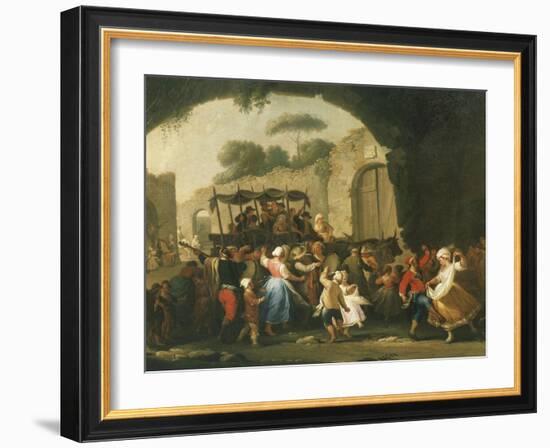 Festival in a Square in Naples, Italy-Pietro Fabris-Framed Giclee Print