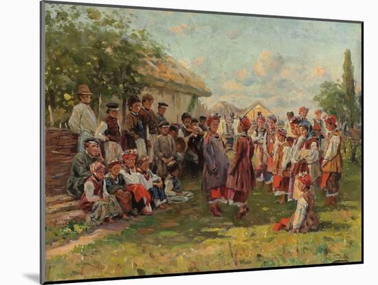 Festival in a Ukrainian Village, C. 1882-1917-Vladimir Egorovic Makovsky-Mounted Giclee Print