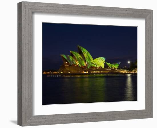 Festival of Light, Sydney Opera House, Sydney, New South Wales, Australia-Mark Mawson-Framed Photographic Print